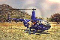 Affordable short Chopper flips over Pilanesberg Nature reserve - One day only